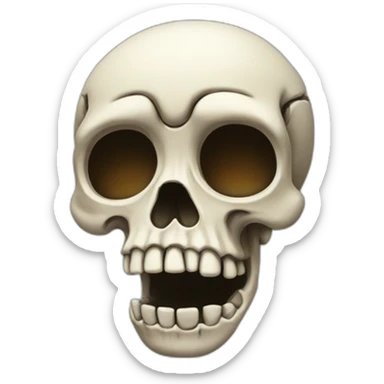 Skeleton head crying  sticker