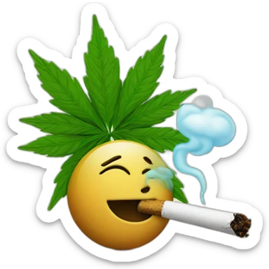 Smoking weed sticker
