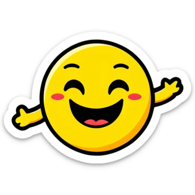 laughing face pulsating sticker