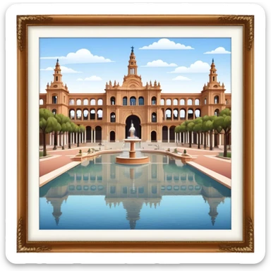 Cinematic Realistic Plaza de España Emoji  sticker