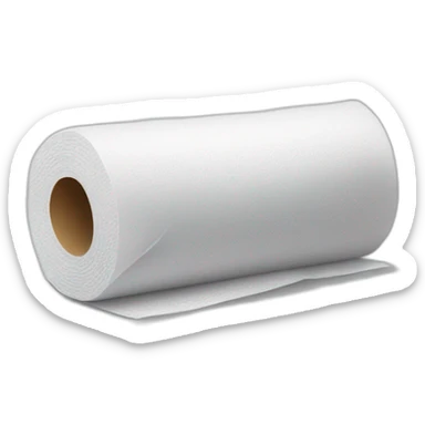 wet paper towel roll sticker