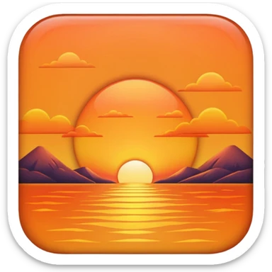 Sunset orange sticker