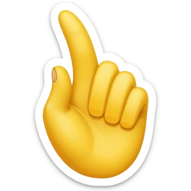 make a sideways yellow thumb pointing to the left sticker