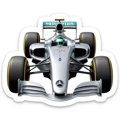 mercedes f1 car sticker