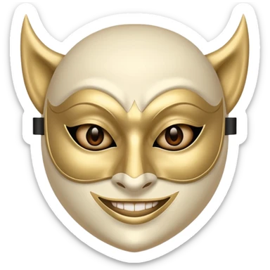 robber, mask-wearing figure with sneaky eyes and a mischievous grin sticker