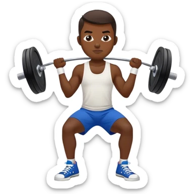 guy with converse-shoes clean and jerk exercise sticker