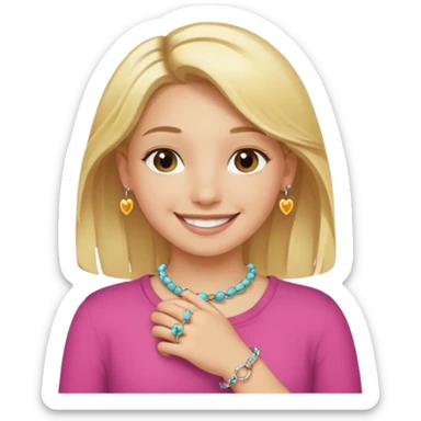 Charm Bracelet Girl sticker