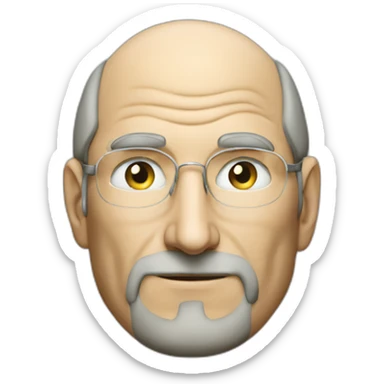 apple logo steve jobs aten by steve jobs sticker