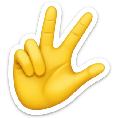 Pinch emoji with action marks sticker