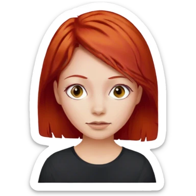 Girl whit red hair sticker