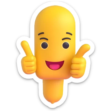 yellow finger emoji pointing at viewer sticker