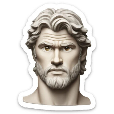 chris hemsworth greek sculpture sticker