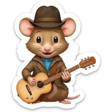 rat guitarist sticker