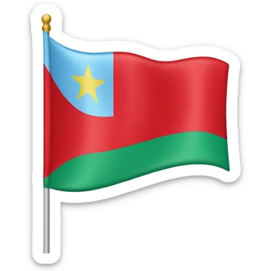 Dagistan flag red down mid light blue and green above sticker