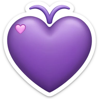 Corazón lila sticker