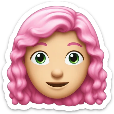 pink schtroumpf sticker