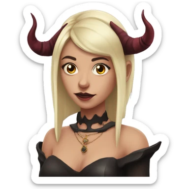 princess of hell with horns princess of hell with horns sticker
