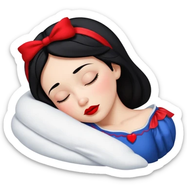 Sleeping Snow White sticker