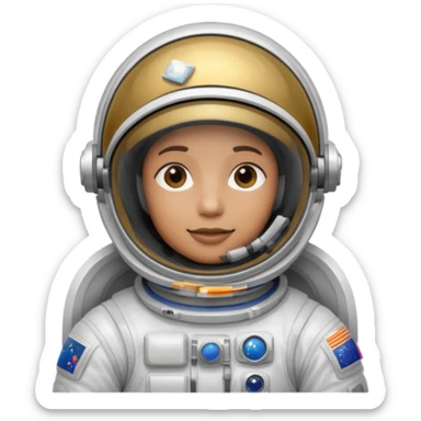 Astronaut floating in space no face real sticker