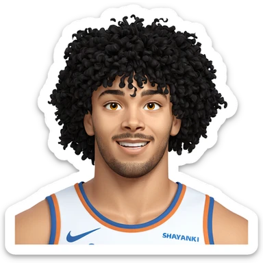 smiling boy in sportswear sticker