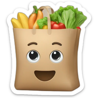 Bag of groceries sticker