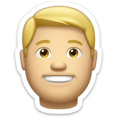 a chubby blonde guy sticker