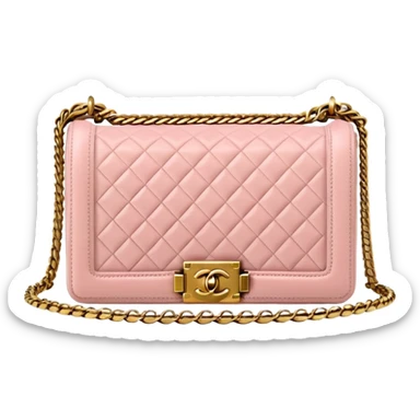 light pink chanel le boy bag sticker