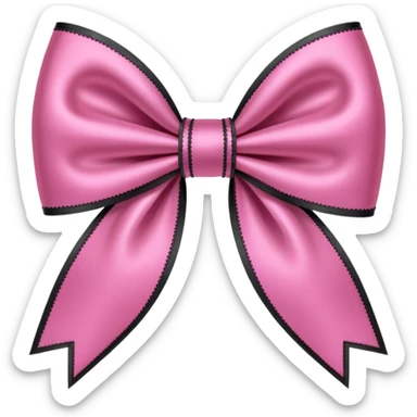 pink gothic bow sticker
