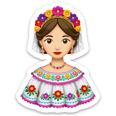 Pollera folclórica sticker