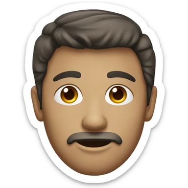 hombre adulto, ojos azules, pelo castaño oscuro sticker