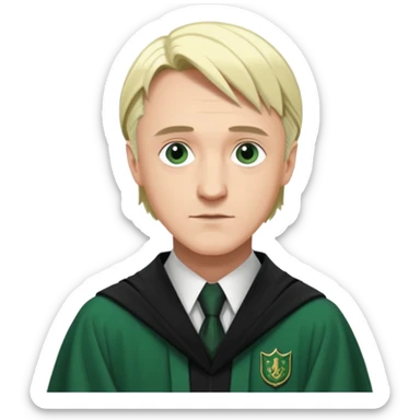 mature Draco Malfoy, 50 years old, Slytherin vibe, elegant robes sticker