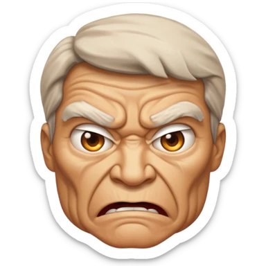 Visage en colère  sticker