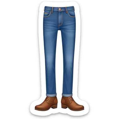 jeans and brown shoes sticker