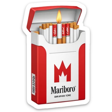 cigarette marlboro with the name Marlboro on the package
 sticker