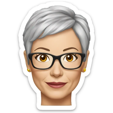 super realistic jamie lee curtis wearing tee sticker