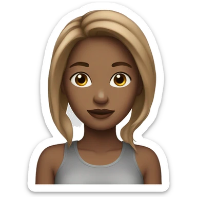 stunning girl light brown hair sticker