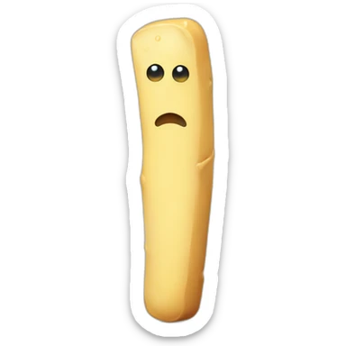 Walking butter stick that is sad sticker