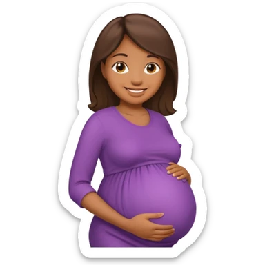 pregnant woman  medium brown skinemoji sticker