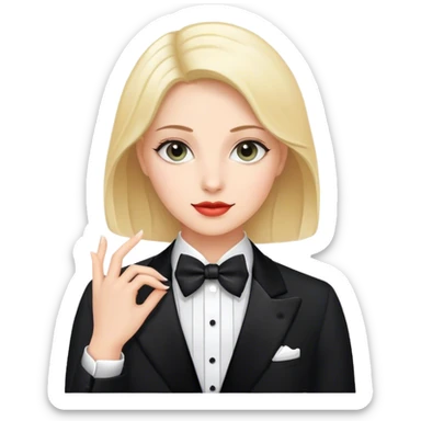 Woman in a tuxedo  sticker