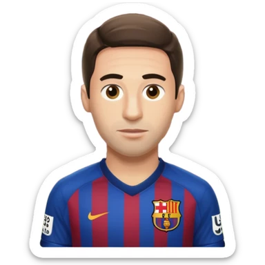 A Fc Barcelona player bribing a match official on the pitch sticker