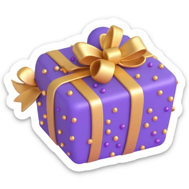 magical purple candy with sparkles wrapped in gold inspired by Pokémon Rare Candy sticker