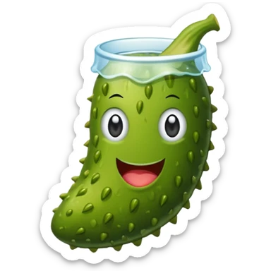 Pickle with a bikini  sticker