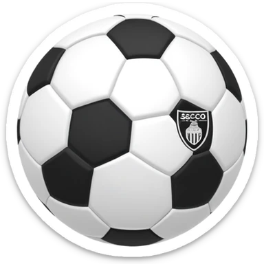 Soccer football with Angers SCO black and white colors sticker