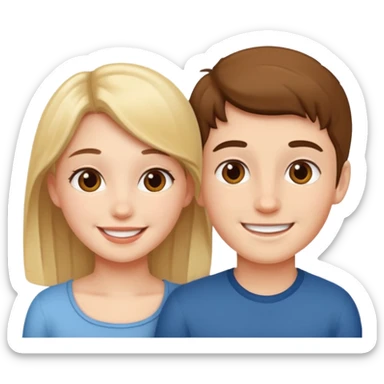 Intimate girl and boy sticker