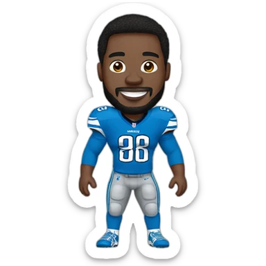 nfl detroit lions player sticker