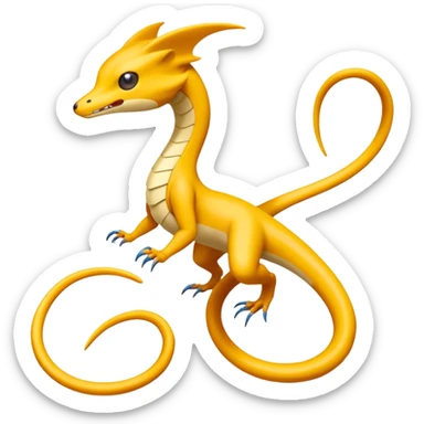  Slim Nimble Long-tailed Whip-fast Flexible Pokémon-Fakémon-Digimon-Creature, (full body) sticker
