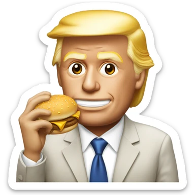 Donald trump eating McDonalds sticker