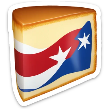 Cuban flag with flan sticker