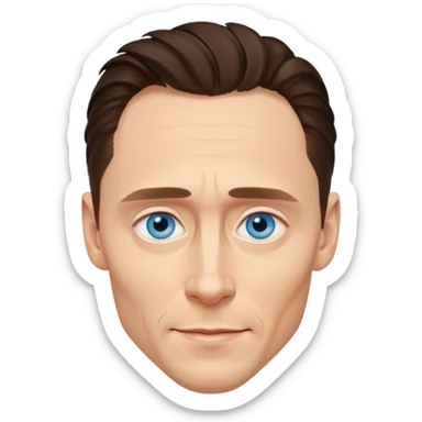 Tom Hiddleston with blue eyes sticker