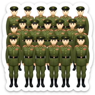 big modern Russian army, photorealistic sticker